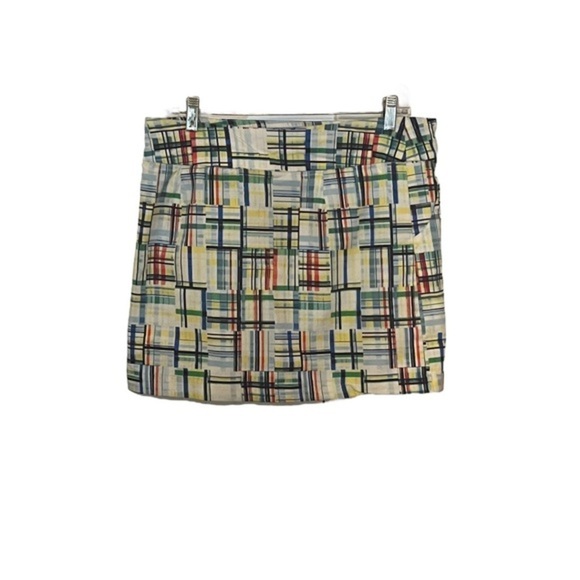 Zac & Rachel Madras Pull-On Skort Plaid Multi Red Blue White Green Yellow Sz. 10 - Picture 12 of 15